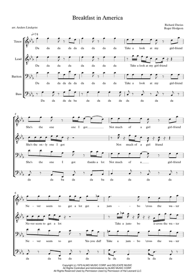 Breakfast In America (arr. Anders Lindqvist)