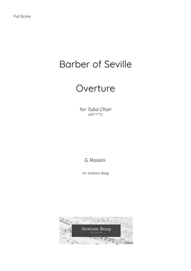 Barber of Seville Overture for Tuba Choir (arr. Graham Boag)