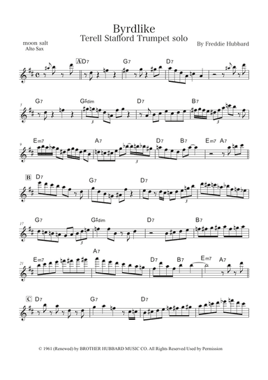 Byrd Like (arr. moon salt)