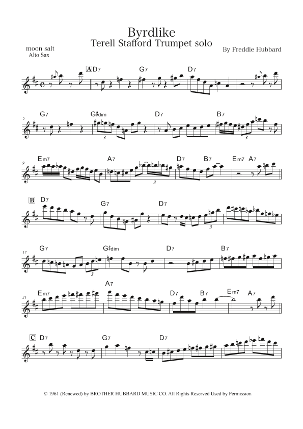 Byrd Like (arr. moon salt)