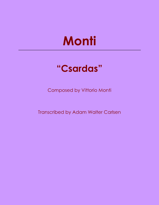 Csardas (arr. Adam Walter Carlsen)