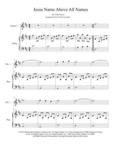 Jesus, Name Above All Names (arr. Ronnie Leyland)