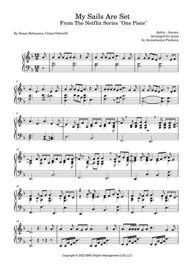 My Sails Are Set (arr. Annastasiya Pieskova)