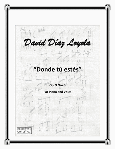 Donde tú estés Op.9 Nro.3