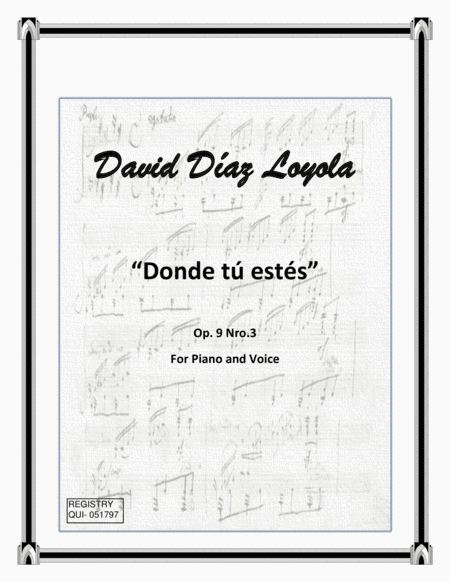 Donde tú estés Op.9 Nro.3