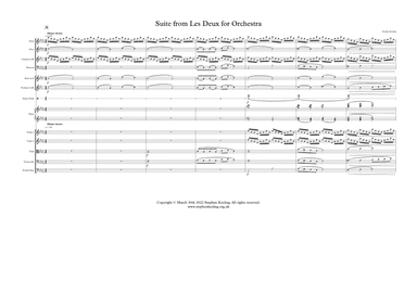 Suite from Les Deux for Orchestra - Score Only