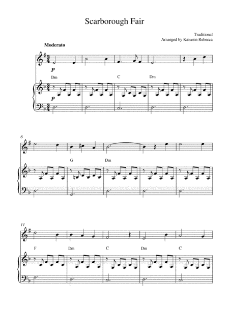 Scarborough Fair (arr. Kaiserin Rebecca)