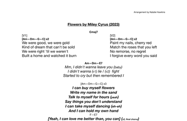 Flowers (arr. Natalie Hawkins)