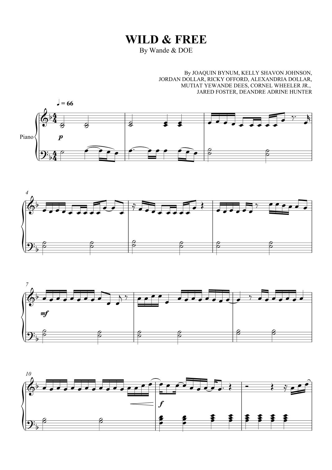 Wild & Free (arr. SCMusic)