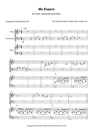 Me Espera (arr. Eduardo Mutz Có)