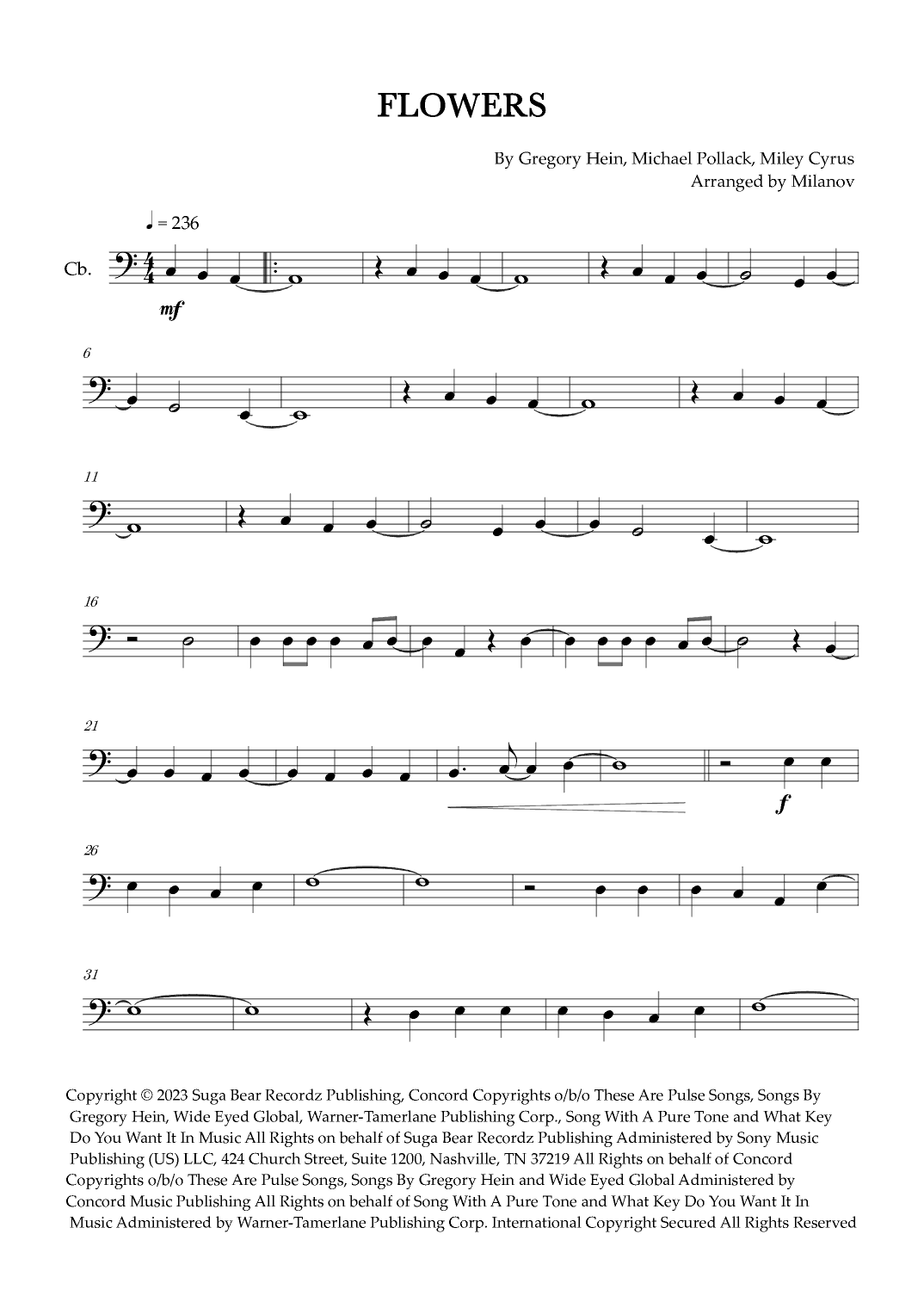 Flowers (arr. Milanov)