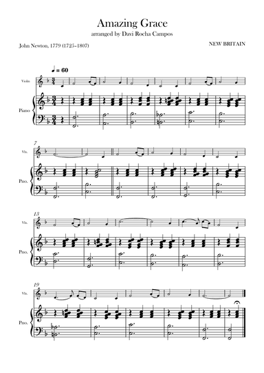 Amazing Grace (arr. Davi Rocha Campos)