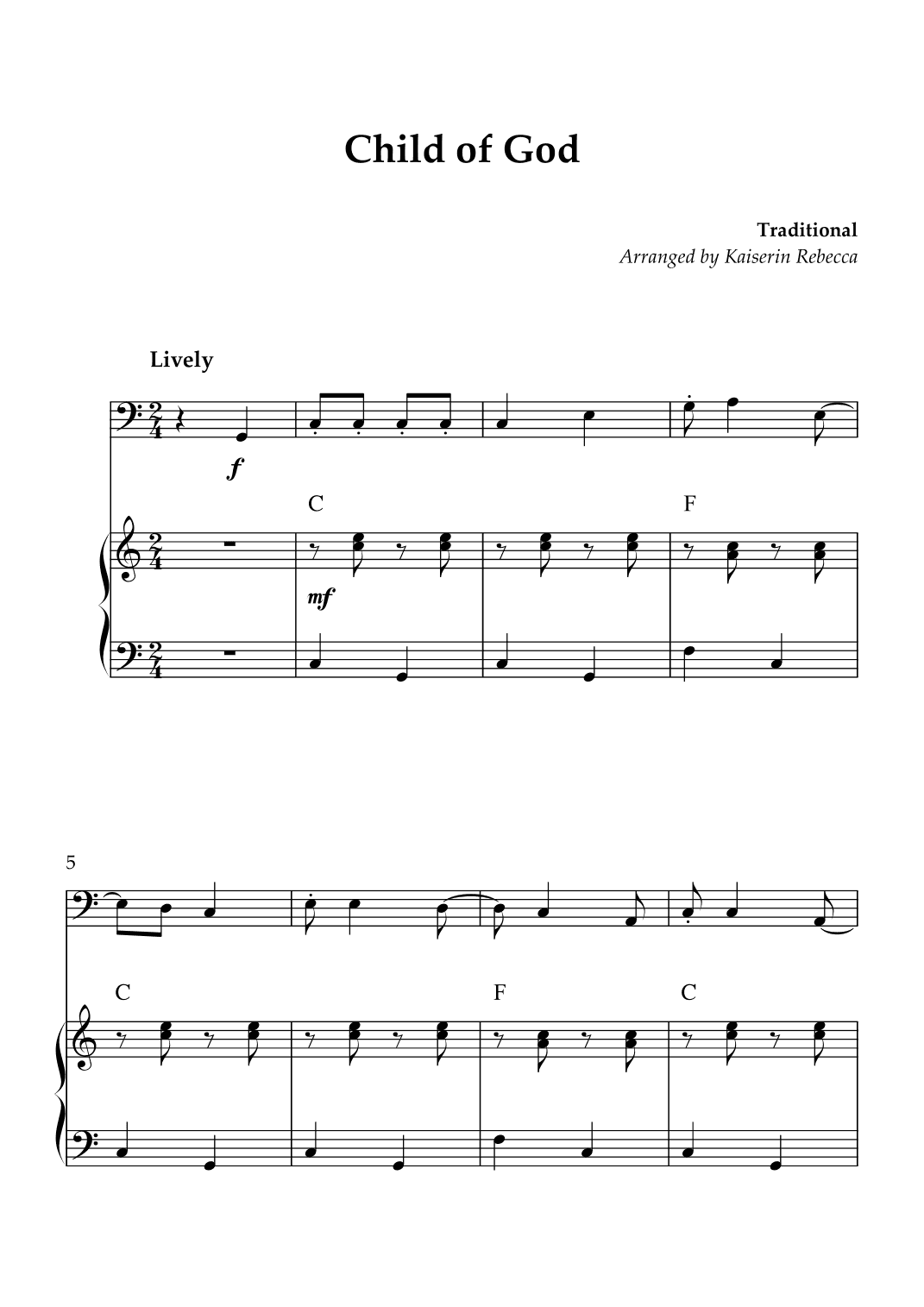 Child of God (arr. Kaiserin Rebecca)