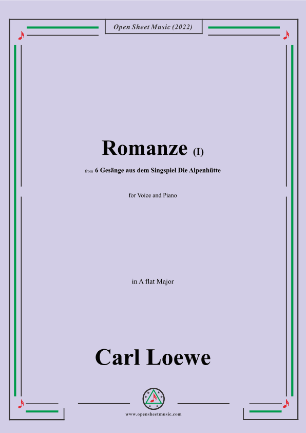 Loewe-Romanze(I),in A flat Major,for Voice and Piano (arr. OSM Press)
