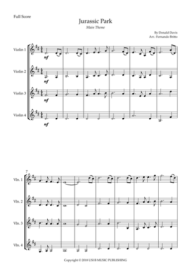 Jurassic Park Iii (arr. Fernando Britto)