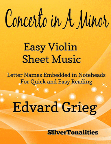 Concerto In A Minor Easy Violin Sheet Music (arr. SilverTonalilties)