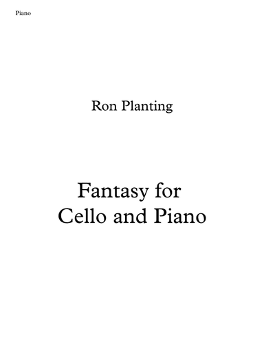 Fantasy for Cello and Piano