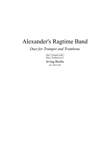 Alexander's Ragtime Band (arr. Tim Curd)