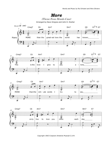 Mondo Cane No. 2 (arr. Dave Gingras, John E. Dosher)