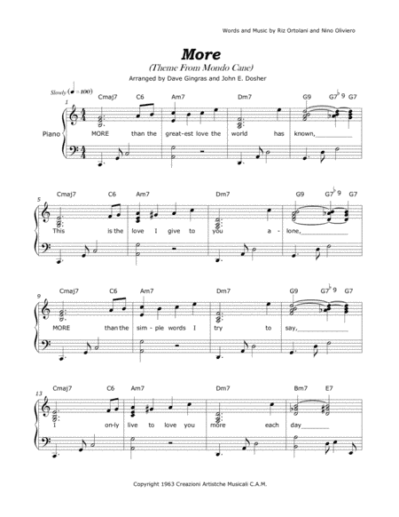 Mondo Cane No. 2 (arr. Dave Gingras, John E. Dosher)