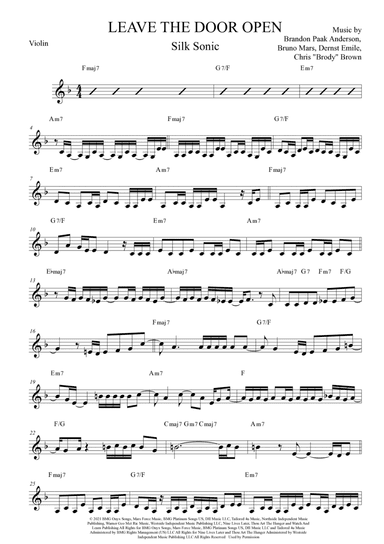 Leave The Door Open (arr. The Sheet Music Library)
