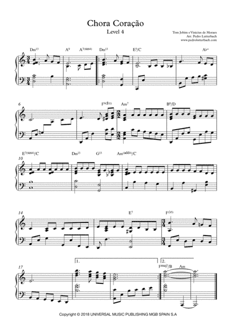 Chora Coracao (arr. Pedro Lutterbach)
