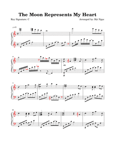 The Moon Represents My Heart (arr. Boi Ngoc)