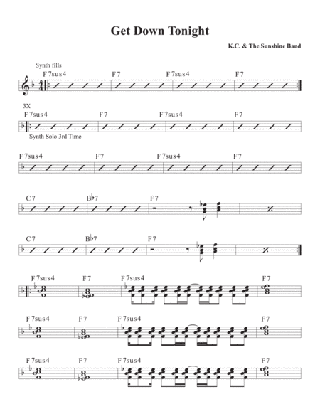 Get Down Tonight (arr. David M Fagnant)