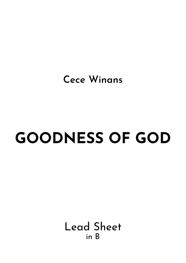 Goodness Of God (arr. Jireh J.)