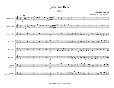 Jubilate Deo (1615) (arr. Gary Bricault)