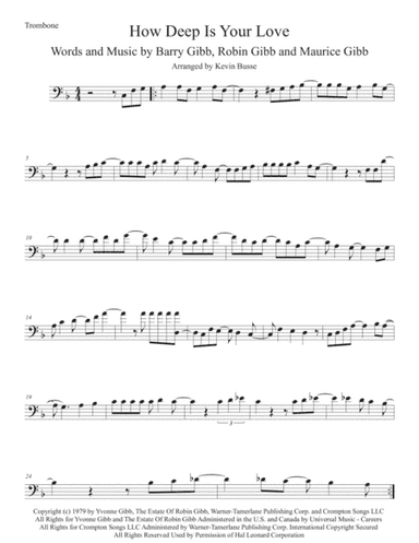 How Deep Is Your Love  from the Motion Picture SATURDAY NIGHT FEVER (arr. Kevin Busse)