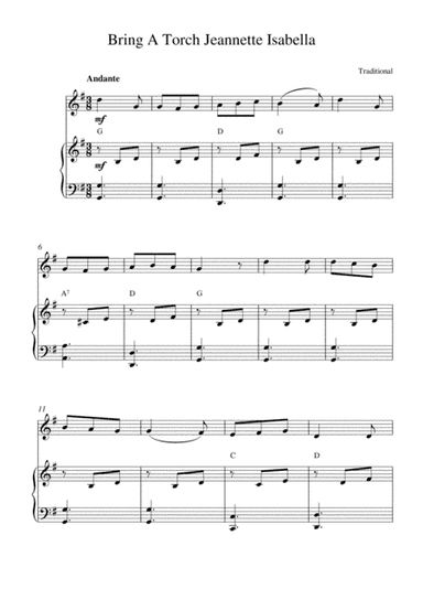 Bring A Torch Jeannette Isabella (arr. Kaiserin Rebecca)
