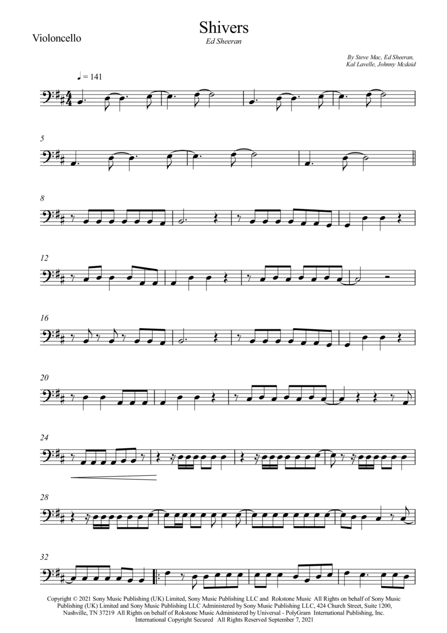 Shivers (arr. Wesley S. SIlva)
