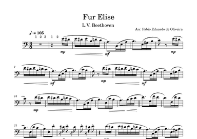 For Elise (Beethoven)  - Easy Arrangement (arr. Fabio Eduardo de Oliveira)
