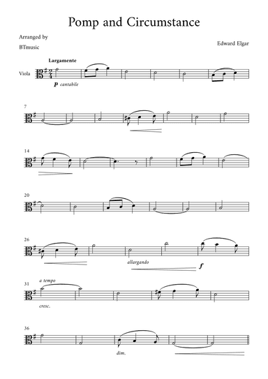Pomp and Circumstance - Edward Elgar (arr. BTmusic)