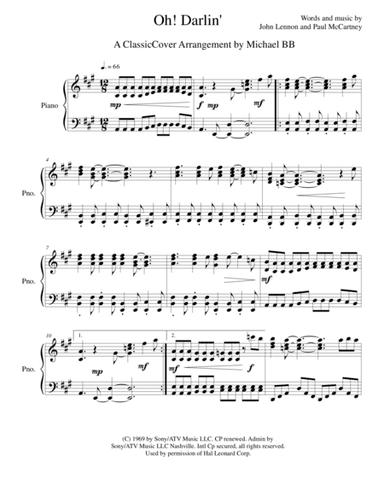 Oh! Darling (arr. Michael Butkus-Bomier)