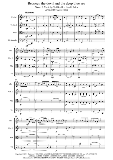 Between The Devil And The Deep Blue Sea (arr. Alex Tinlin)