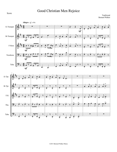Good Christian Men Rejoice (arr. Bernard Walker)