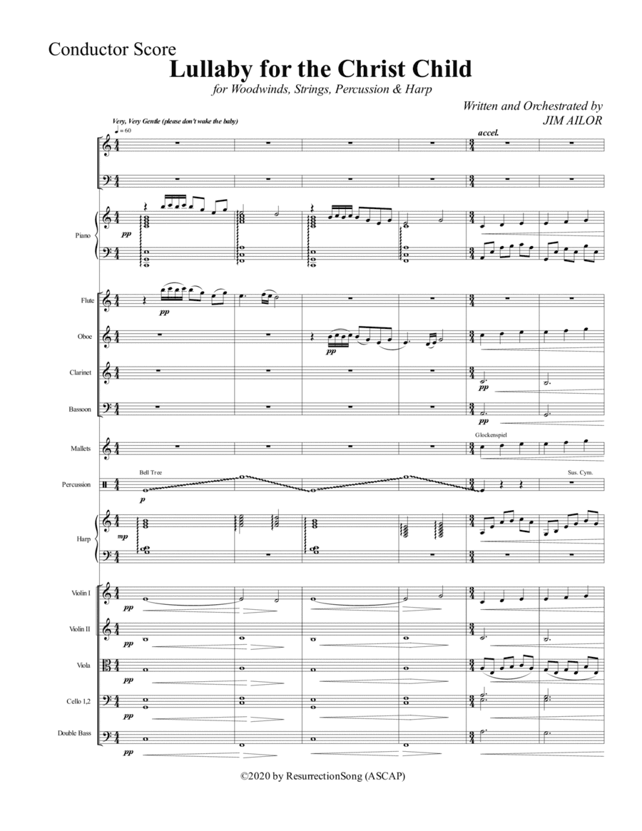 Lullaby for the Christ Child (Conductor Score) (arr. Jim Ailor)