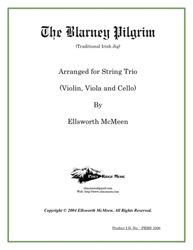 Blarney Pilgrim Jig for Classical String Trio (Violin, Viola, and Cello) (arr. Ellsworth McMeen)