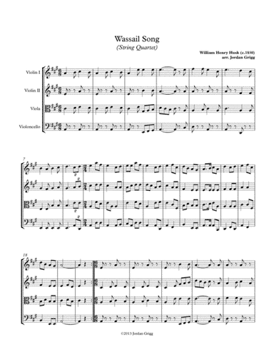 Wassail Song (String Quartet) (arr. Jordan Grigg)