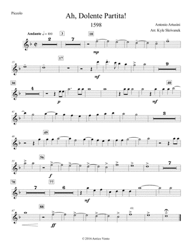 Ah, Dolente Partita (arr. Kyle Skrivanek)
