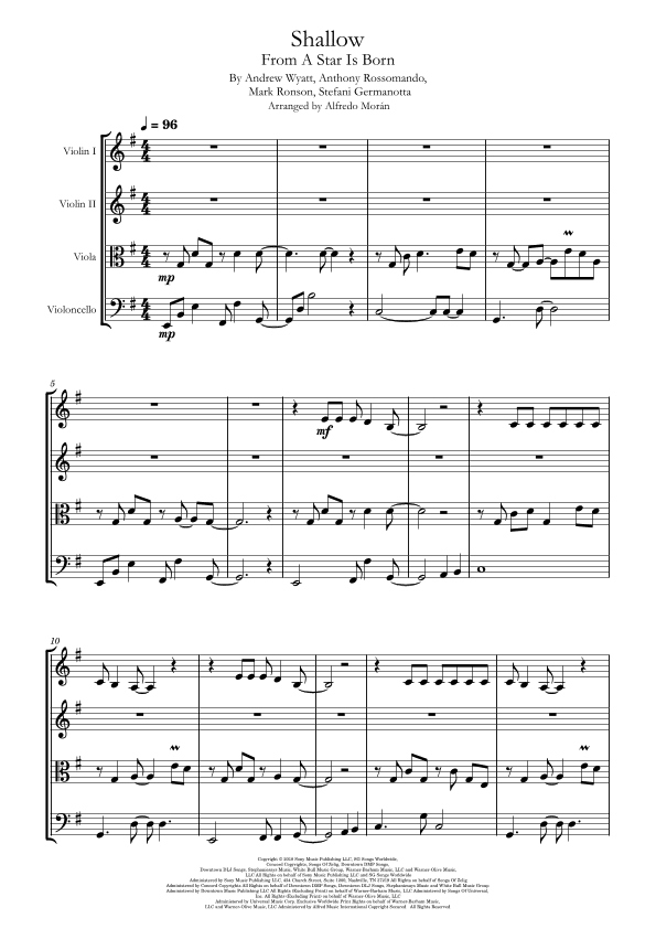 Shallow (arr. Alfredo Morán)