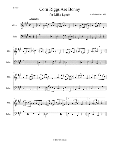 Four Scottish Airs for oboe and tuba (arr. Tim Olt)