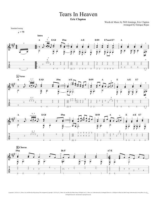 Tears In Heaven (arr. Enrique Rojas)