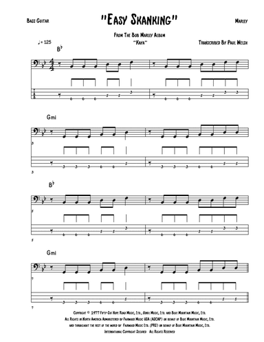 Easy Skanking (arr. Accubass)