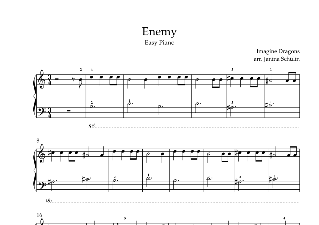 Enemy (arr. Janina Schülin)