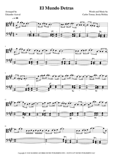 El Mundo Detras (arr. Eskander Aceval)