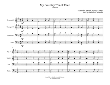 My Country 'Tis of Thee (America) (arr. Dominic Meccia)
