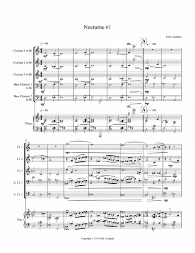 Nocturne #1 for 5 clarinets